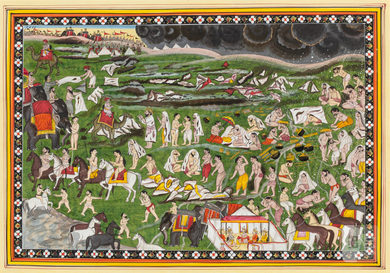 Hailstorm, India, Pahari, 19th century - 图1